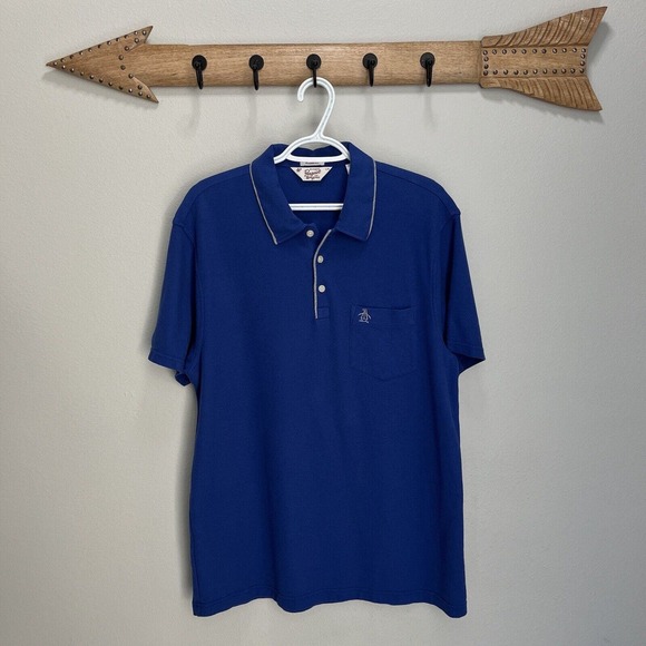 Original Penguin Other - Original Penguin | Blue Men’s Polo Classic For Pocket Short Sleeve Shirt Large